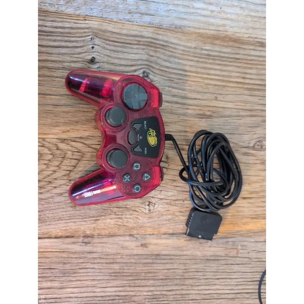 Mad Catz Dual Force Red Game Controller For PlayStation 2 PS2 Gaming Console